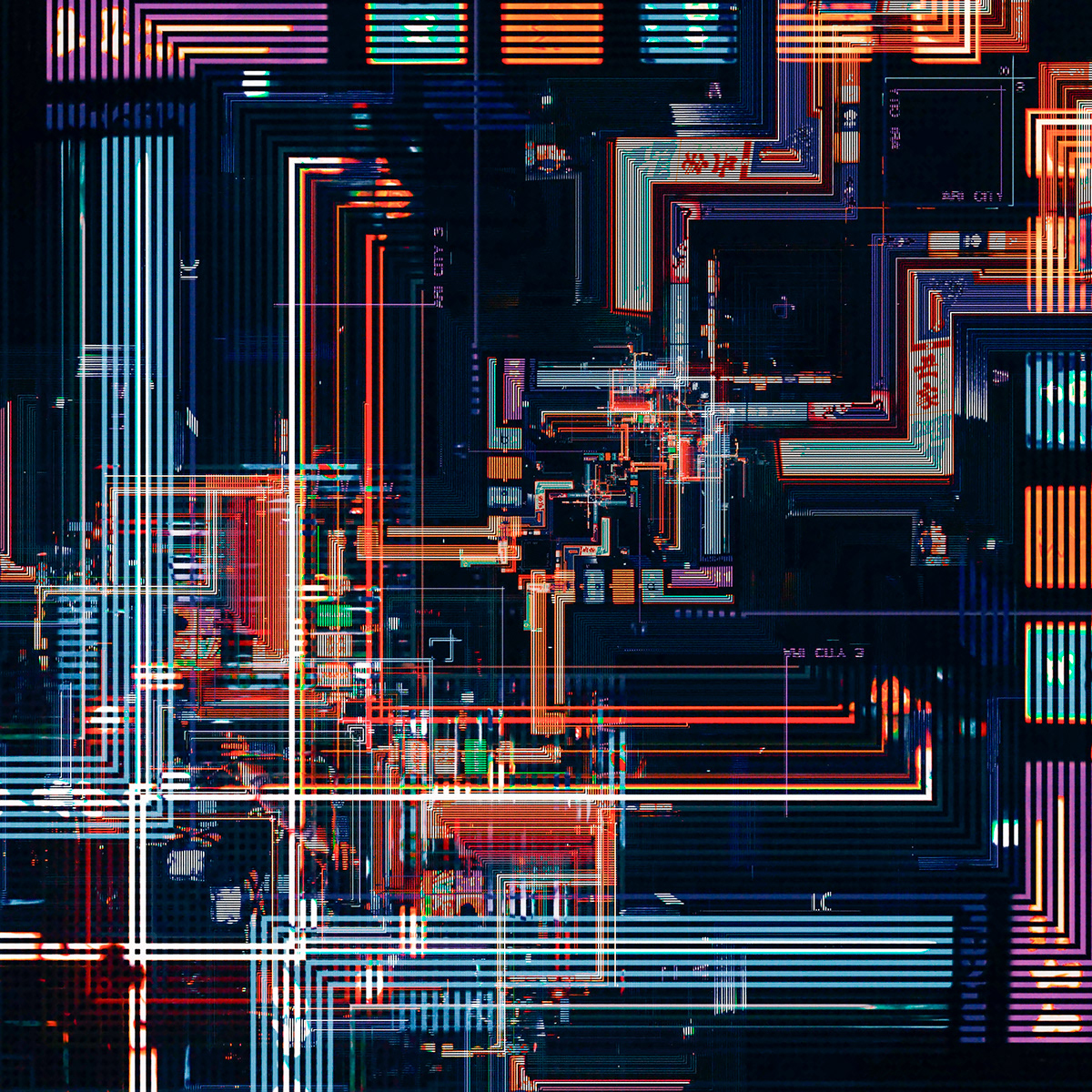 tokyo lines Patterns colors future Board futurist digital Data Glitch