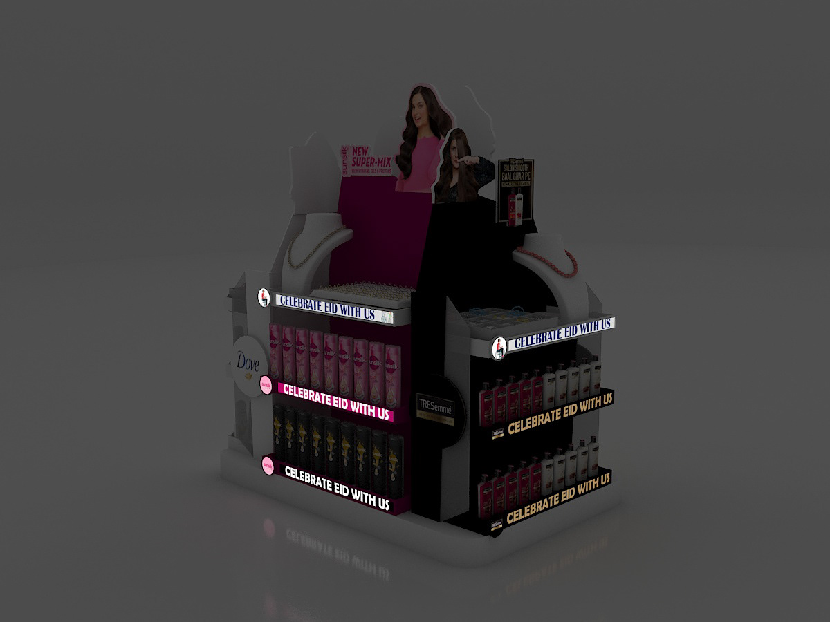 podium 3D Rendering Point of Sale Point of Purchase Display Stand Exhibition Design  visualization 3ds max