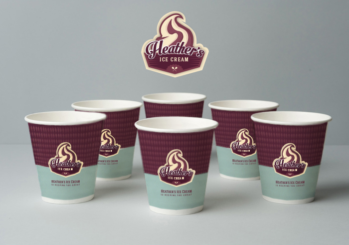 Logo Design packaging design ice cream branding ice cream Heather's ice cream