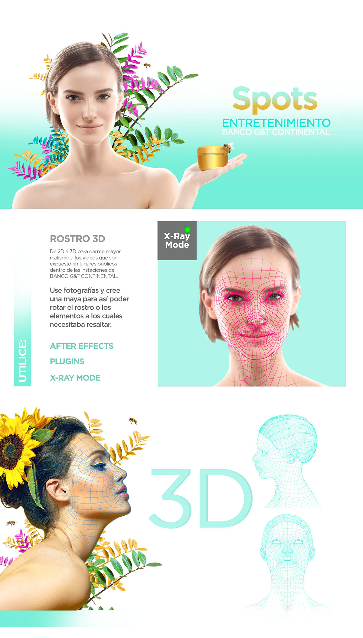 3D after effects beauty belleza diseño floral Jalea miel motion graphics  publicidad