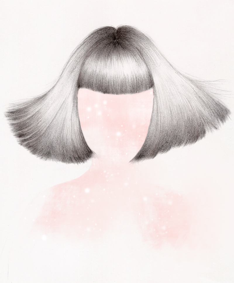 cosmic galaxy hair portrait