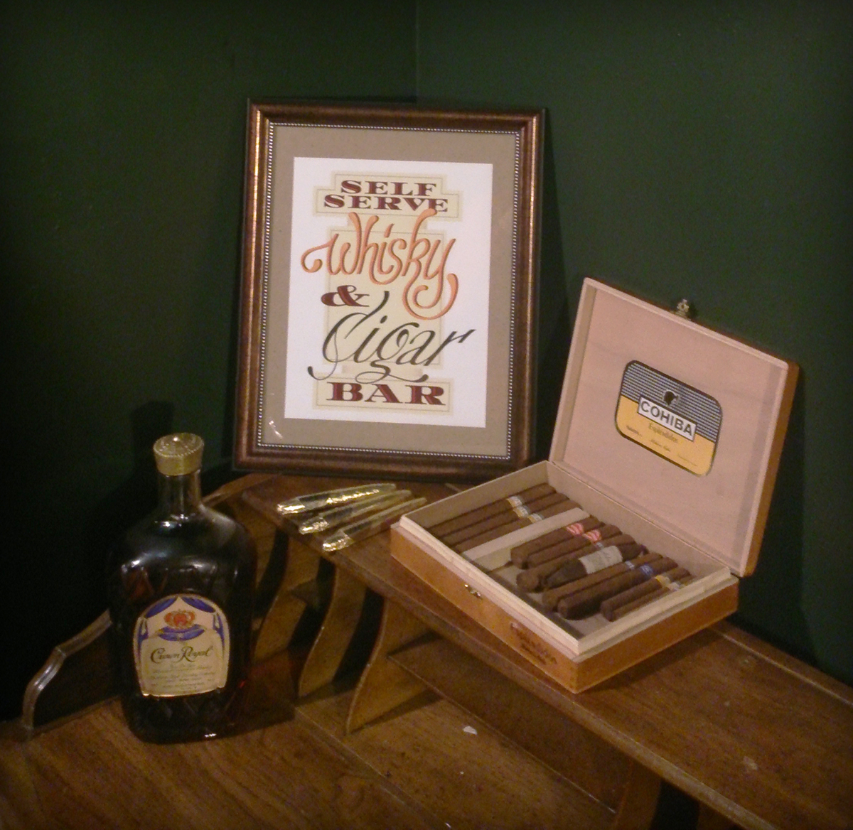 lettering Whisky Whiskey cigar bar poster small Eduardo Tunni italica Diplomata