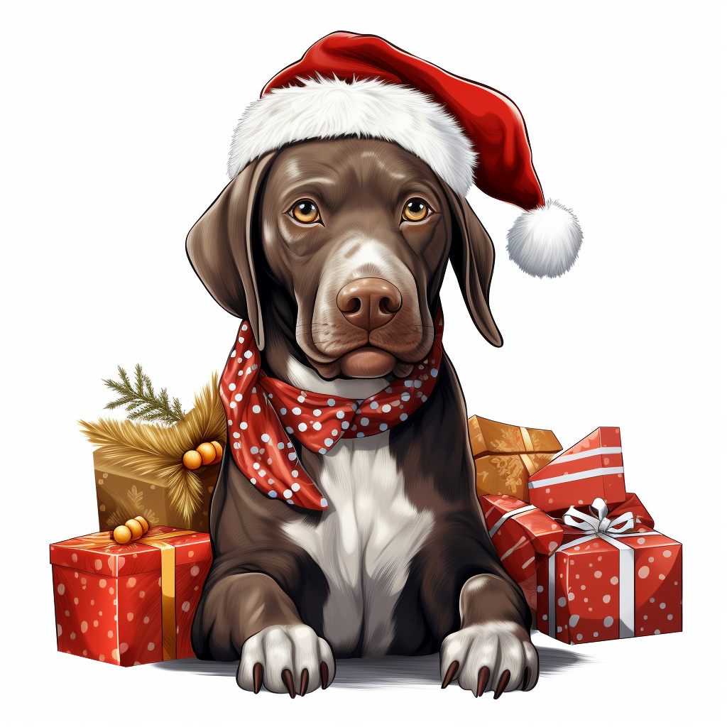 Christmas Christmas dog christmas design Christmas Art dog dog art dog vector Digital Art  santa Santa Christmas
