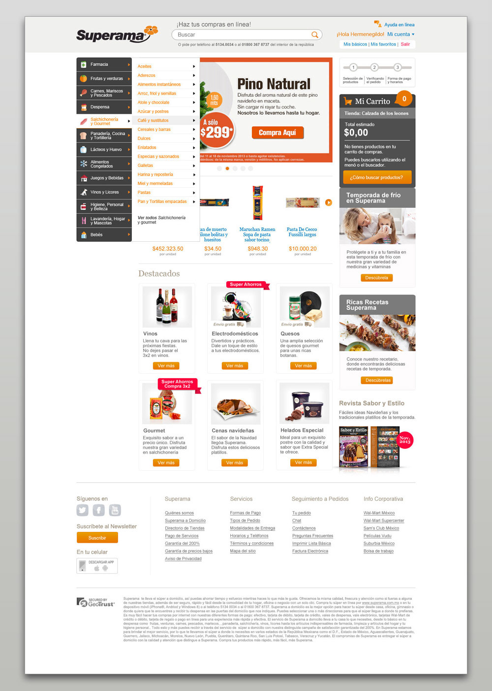 e-commerce Supermarket ux UI