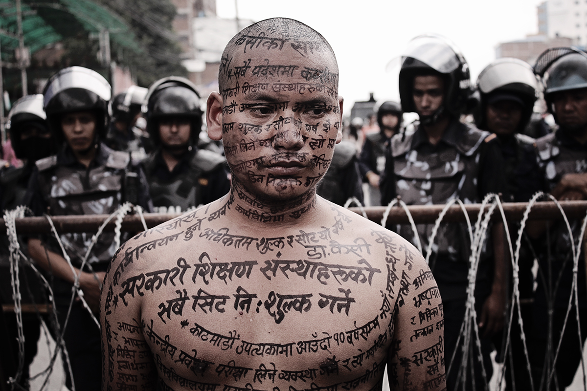 Calligraphy   visual art typography   nepal nepali devanagari protest IamwithDrKc contemporaryart