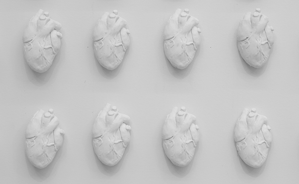Adobe Portfolio mold plaster heart sculpture installation sound 43 estudiante desaparesidos ayotetzinapa mexico Guerrero 43 missing students chicago consult Mexican Consulate
