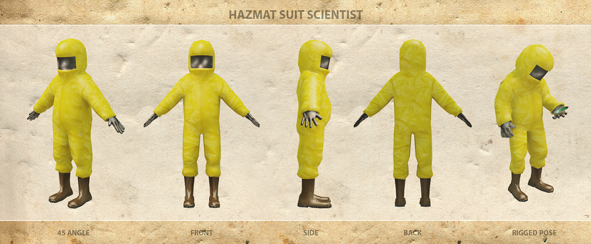 3D render of hazmat suit guy by Daniel.