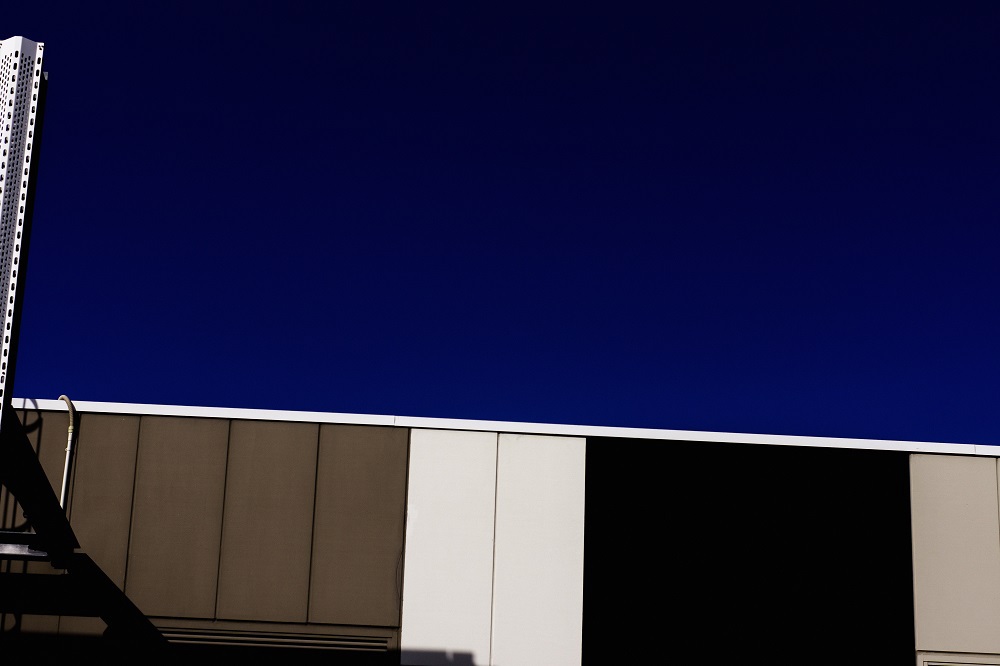SKY blue minimal geometric clean futuristic abstract lines spatial extensity