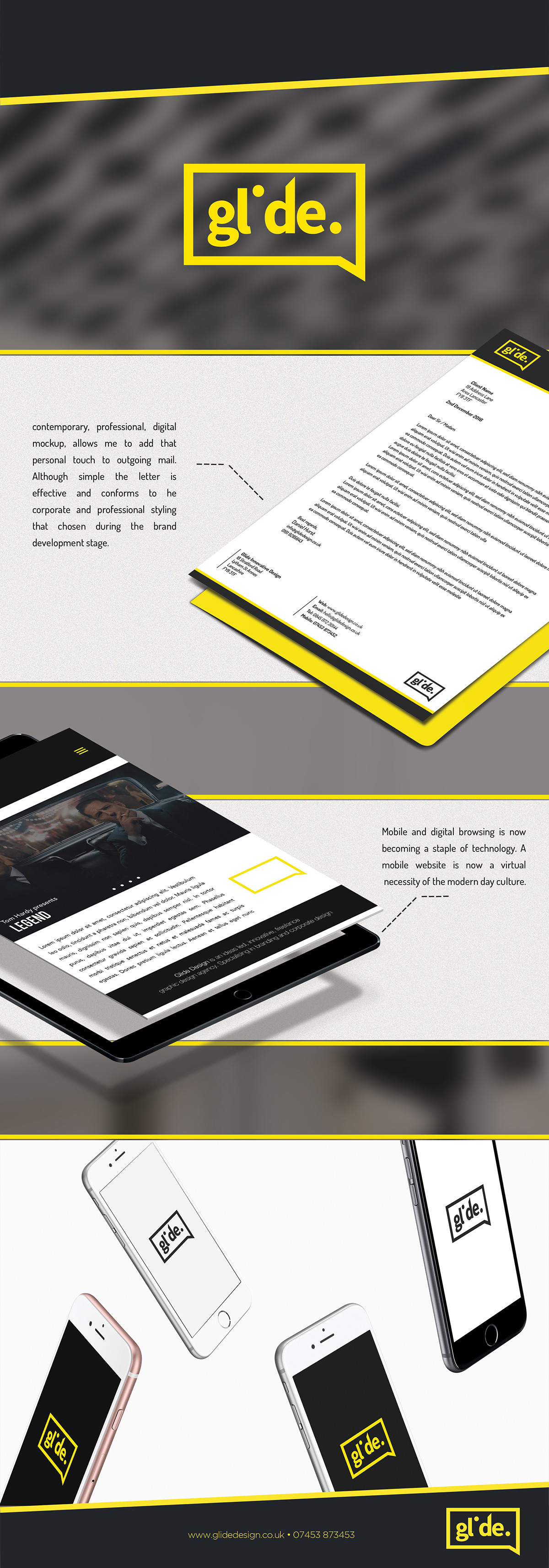 design glide yellow branding  marketing  