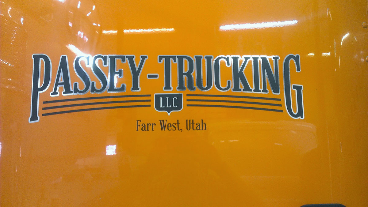 truck lettering truck logo Chrome Vinyl