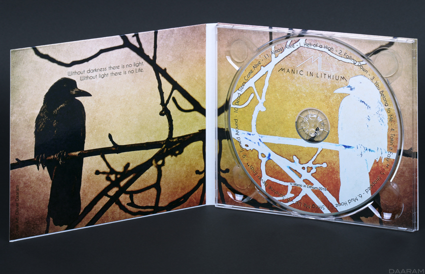 Manic In Lithium mil Olivier Daaram jollant CD cover Cover Art design album cover