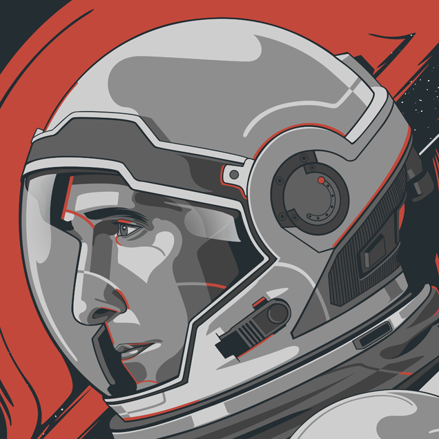vector movie poster christopher nolan sci-fi Space 