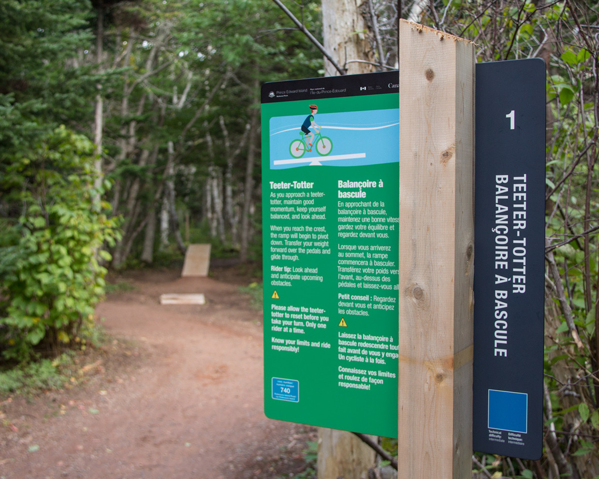 wayfinding Signage recreation parks Canada mountain bike