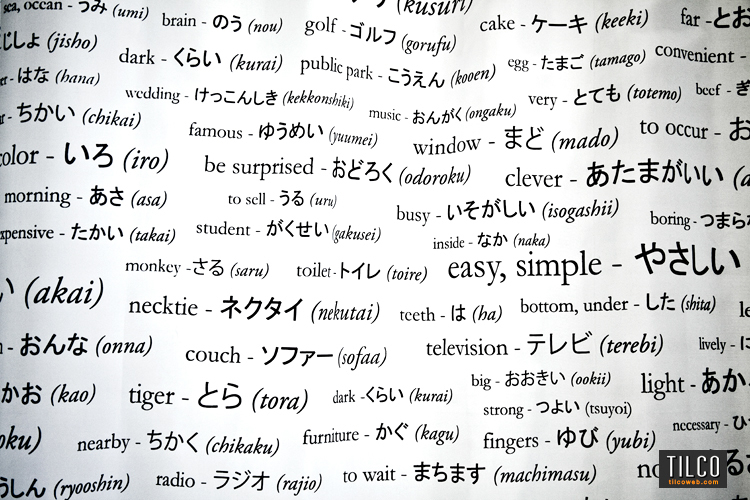 shower curtain design japanese typographical illustration