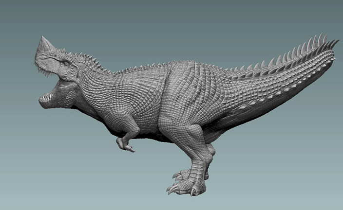 monster 3D Dinosaur Sculpt detail trex zbrush sculpt tyrannosaurus textured concept