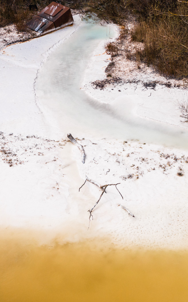 Aerial Landscape drone abstract colors water texture flow structure sand