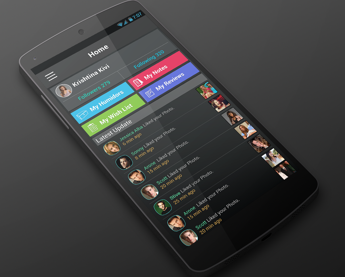 Social Android UI android timeline social Icon black ui clean