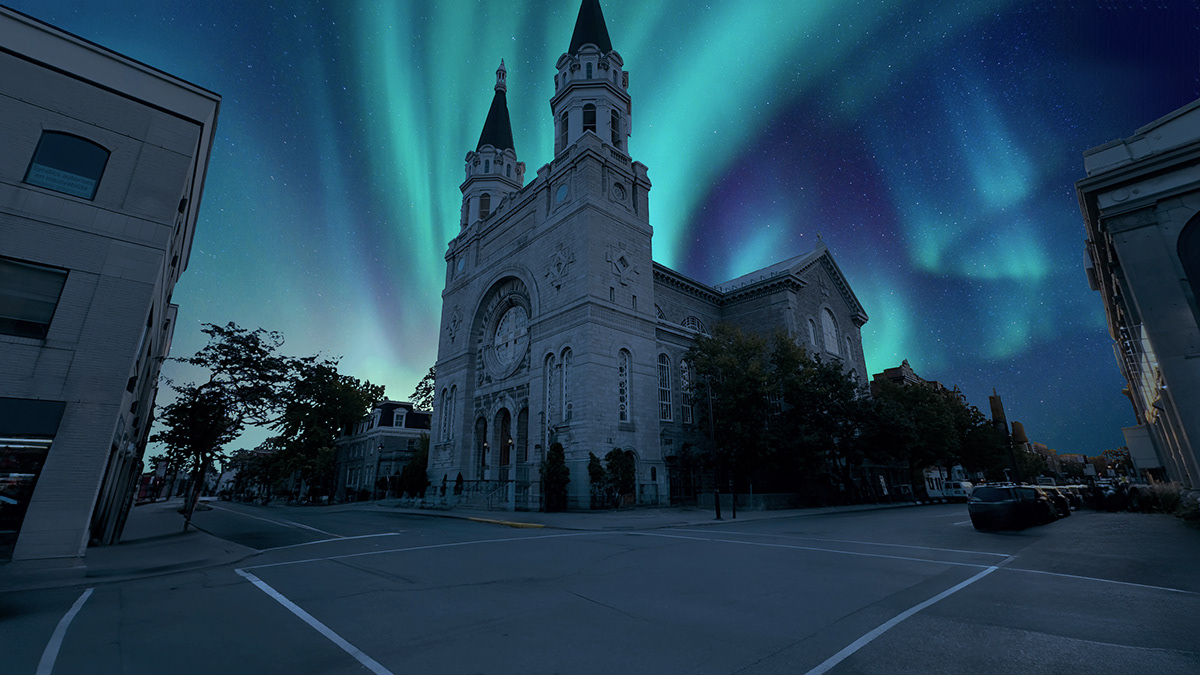 Canada Aurore Boréale Chapels Églises