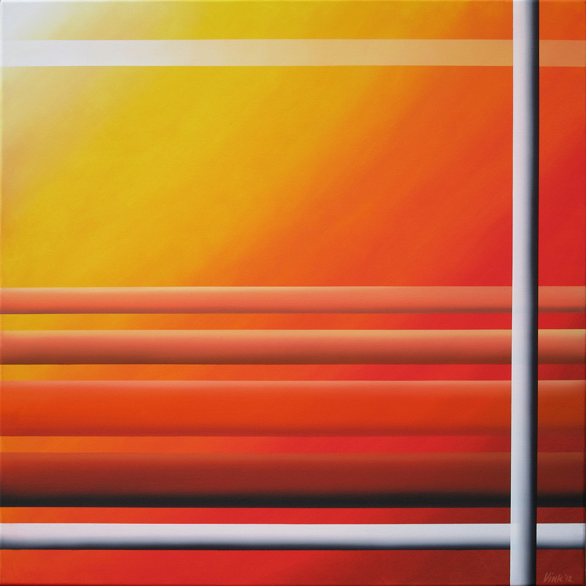 abstract colors orange geometric lines bars orthogonal
