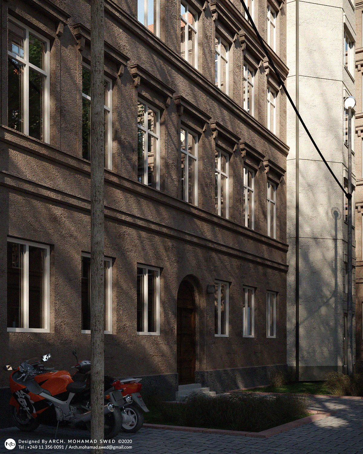 3dmax architecture building Classic photoshop Street vray