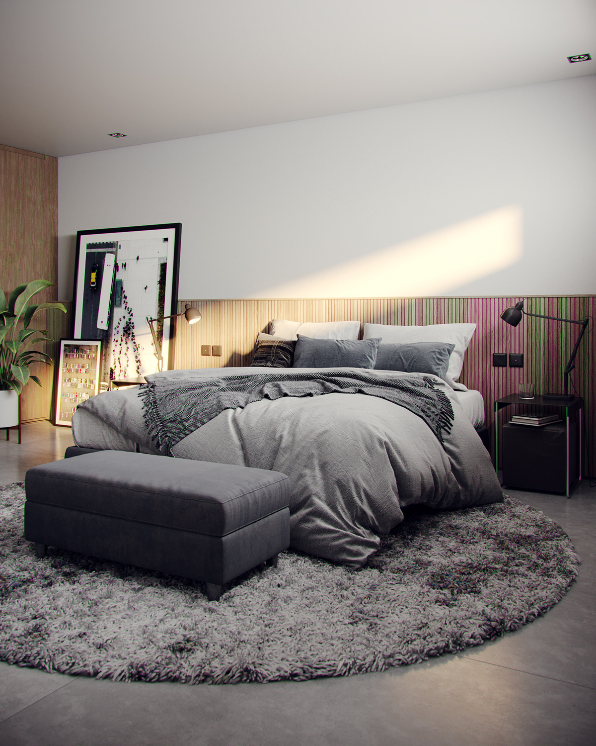 3D renders archviz bedroom CGI corona renderer design interior design  interiors Renderings visualization