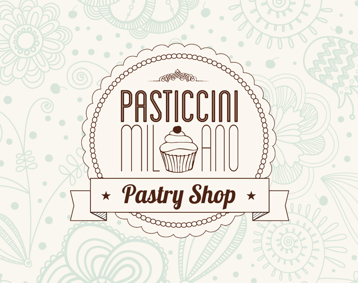 logo design graphic pastry shop cup cake pasticceria