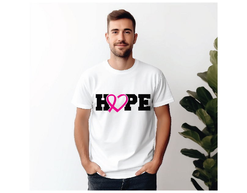 t-shirt vector ribbon Retro typography   pink T Shirt breast cancer support hope
