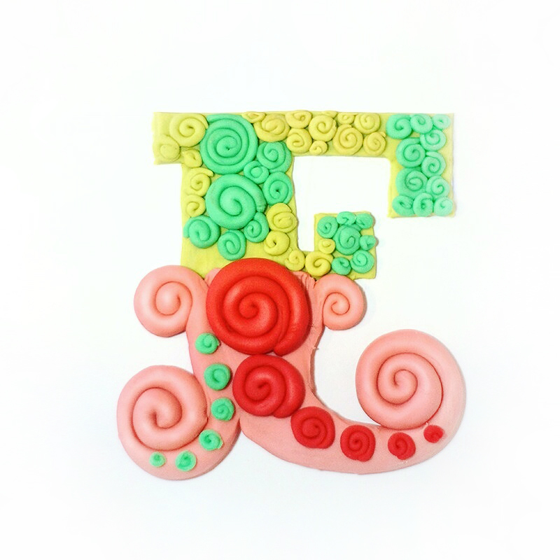 Masilla Plasticine type handmade letters 36daysoftype font craft art