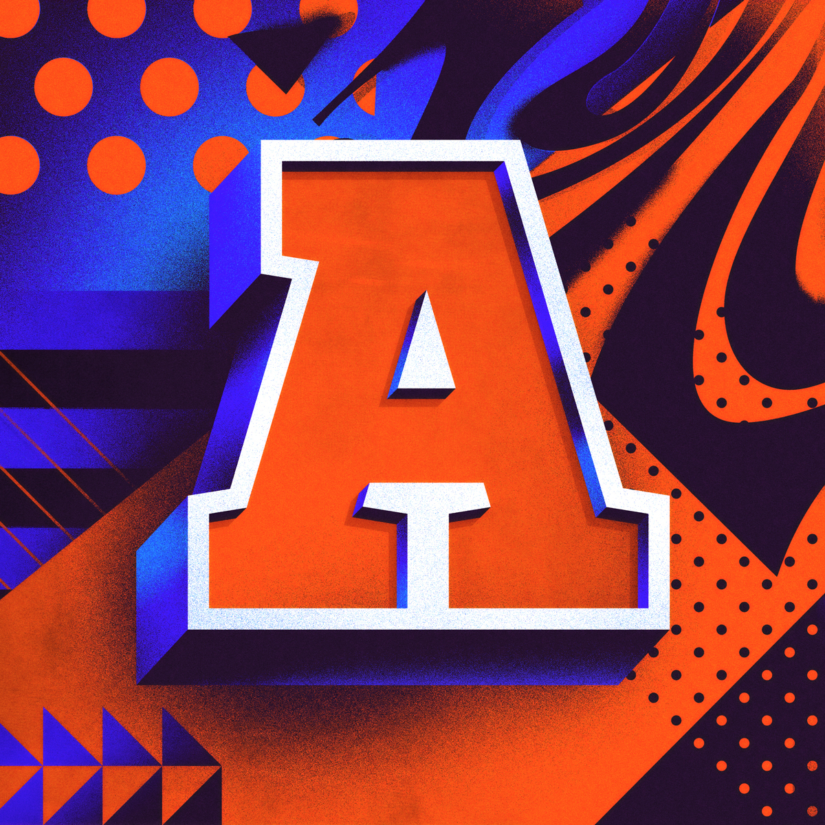 36daysoftype pattern color alphabet typography   texture basketball NBA geometry