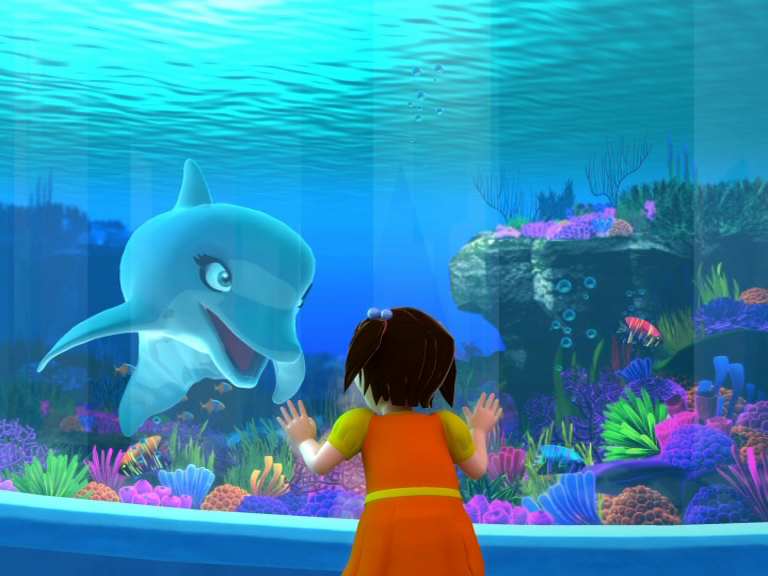cartoon 3D fanty dolphin aquarium kids