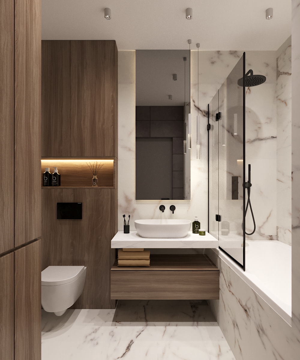 bathroom design Interior modern visualization wood
