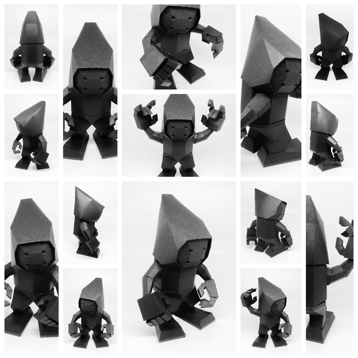 papertoy HelpBot FallingOrbsProject artttoy toys papercraft
