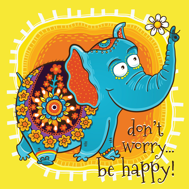 owlet  elefant clover Turtle post cards happiness Good Luck