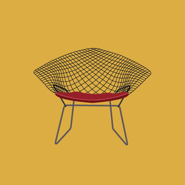 Illustation graphic designer furniture furniture chair EAMES Icon iconography