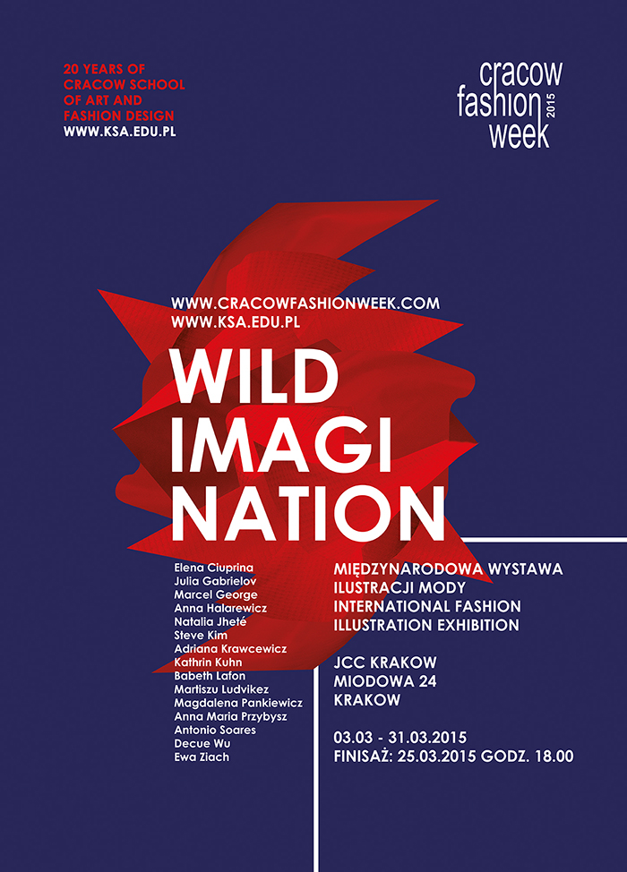 cracow fashion week fashion week moda Nina Gregier proste kreski  identyfikacja wydarzenia Event visual identity visual identity