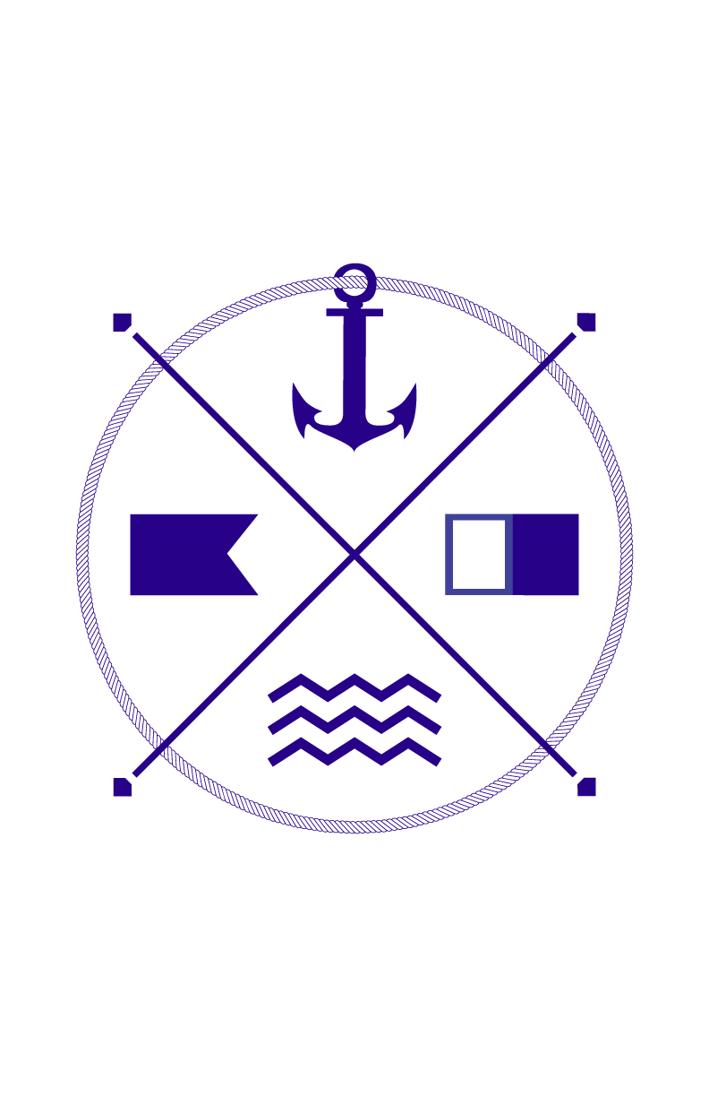 brick harbor birck harbor logo mark sea Ocean anchor purple blue rope nexa nautical flag flags