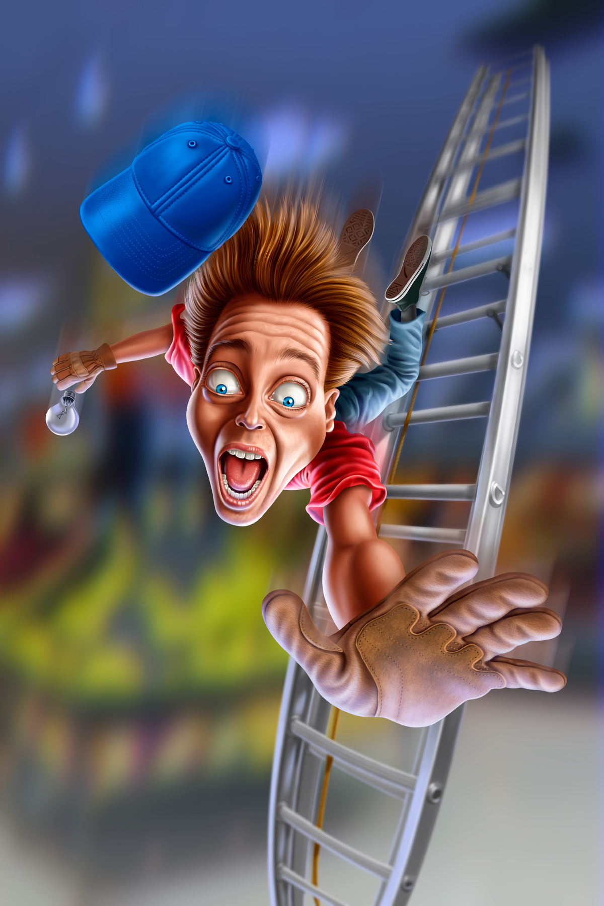 poster Character safety Paintool SAI caricature   Be Safe Education color design digital painting brand portfolio
