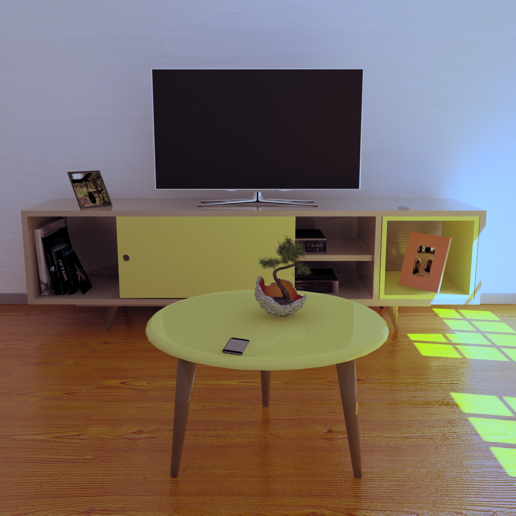 Retro furniture blender 3D Render cycles design Sun creative modelling