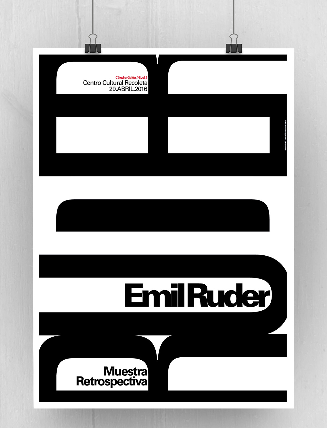 afiche emil ruder tipografia