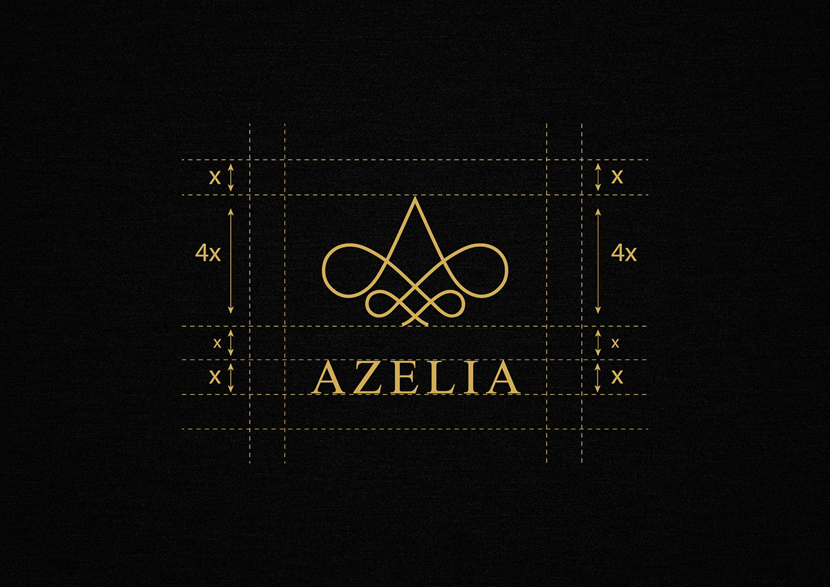Azelia Hotel Logo GOLd logo elegant logo monogram logo