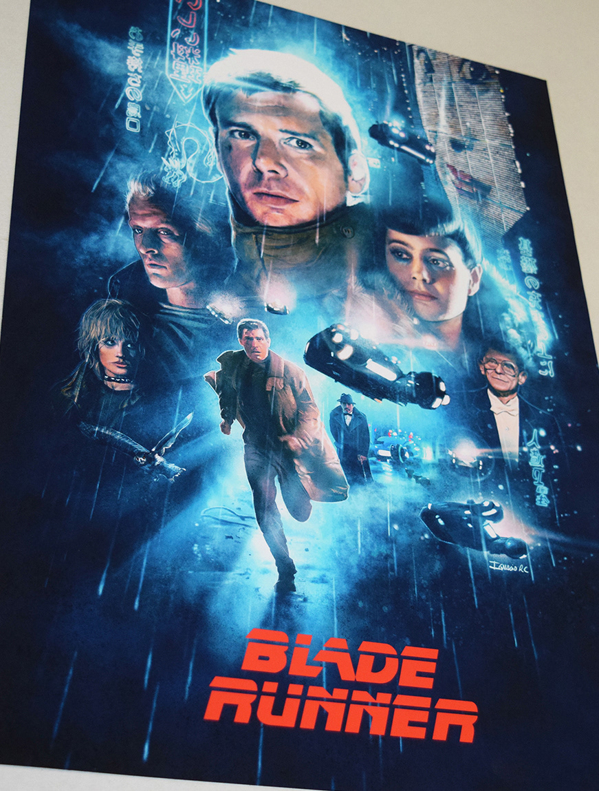 blade runner alternative movie poster Poster Design illustrated poster Ridley Scott Sci Fi cartel poster art