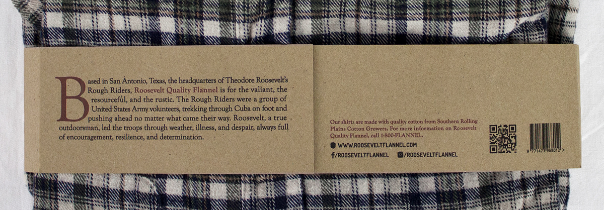 roosevelt Theodore Roosevelt Teddy Roosevelt rough riders flannel clothing brand Pratt Institute shirts acorn