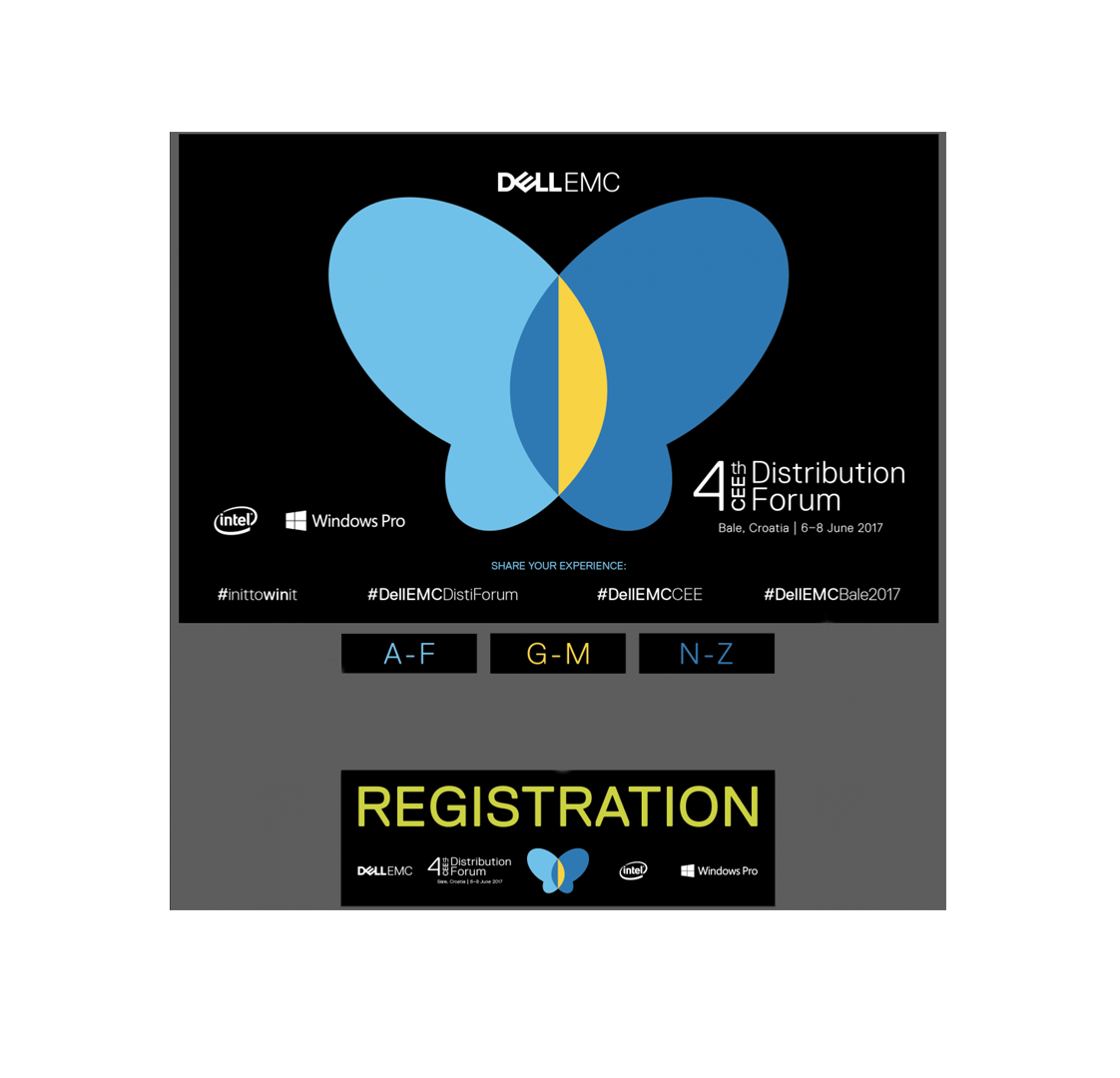 dell Dell EMC Event town-hotel bale istria butterfly Transformation graphic design  Outdoor