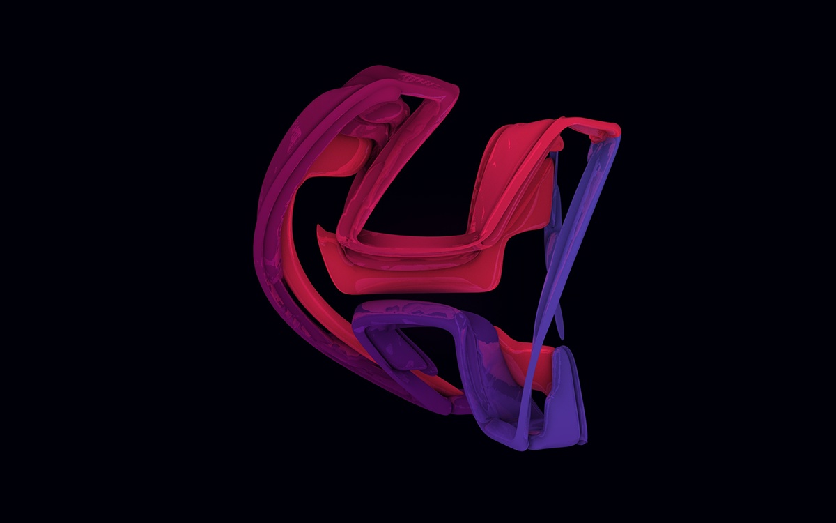 type Typeface numbers colors alphabet art design deformation cinema 4d abstract