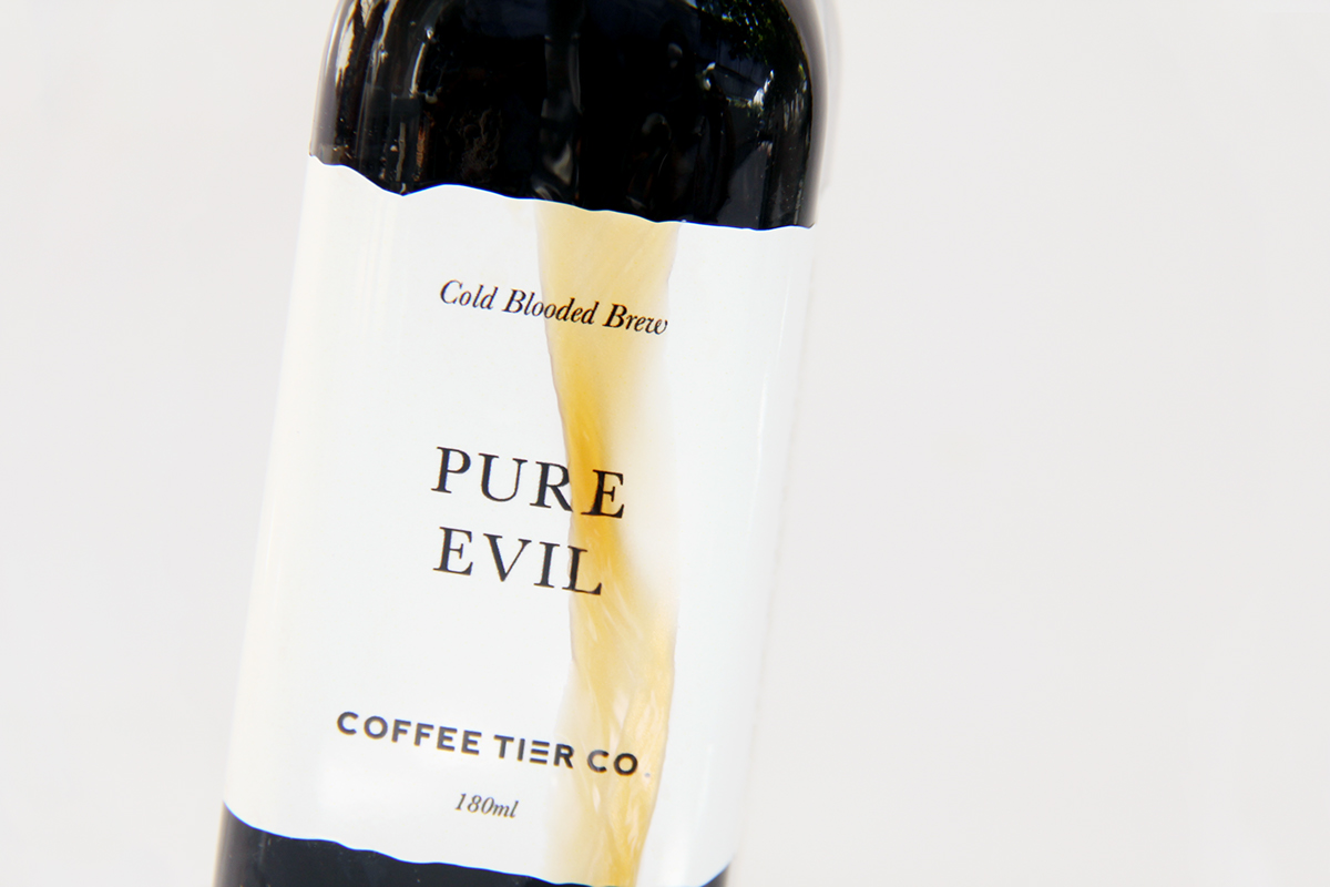 Coffee minimal monochrome minimalist Minimalism Cold Brew bottle Label evil simplicity