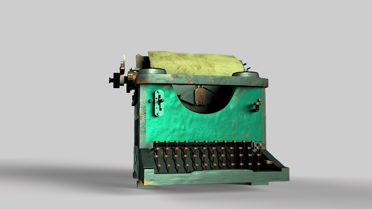 visual effect vintage typewriter typewriter imperial typewriter model50 Zbrush keyshot zmodeler scadhk