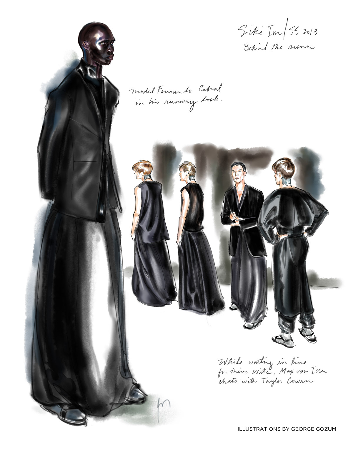 Adobe Portfolio fashion illustration Menswear Siki Im digital digital illustration editorial