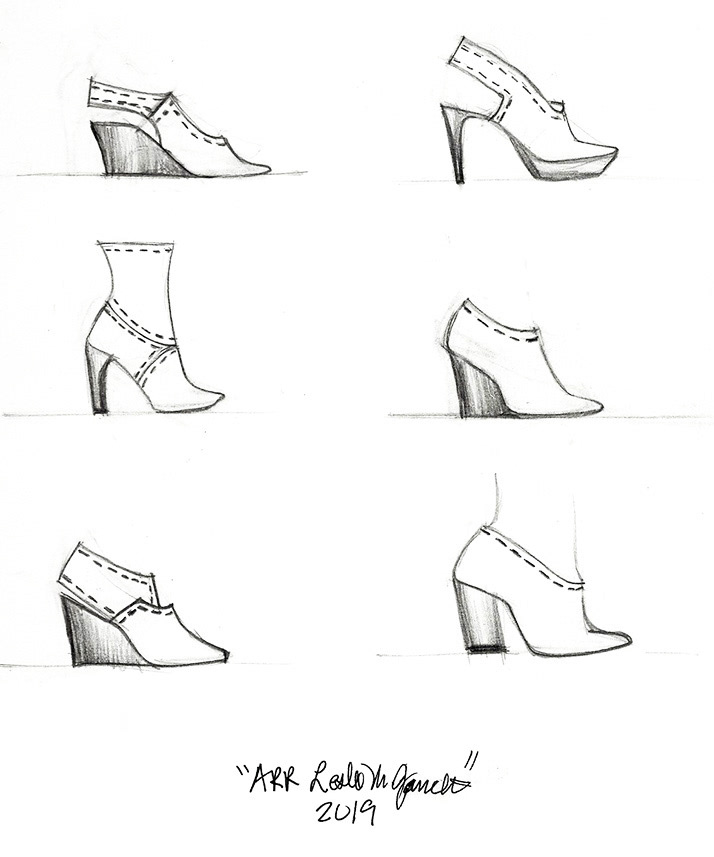 shoes footwerar sketches Fashion  accessories