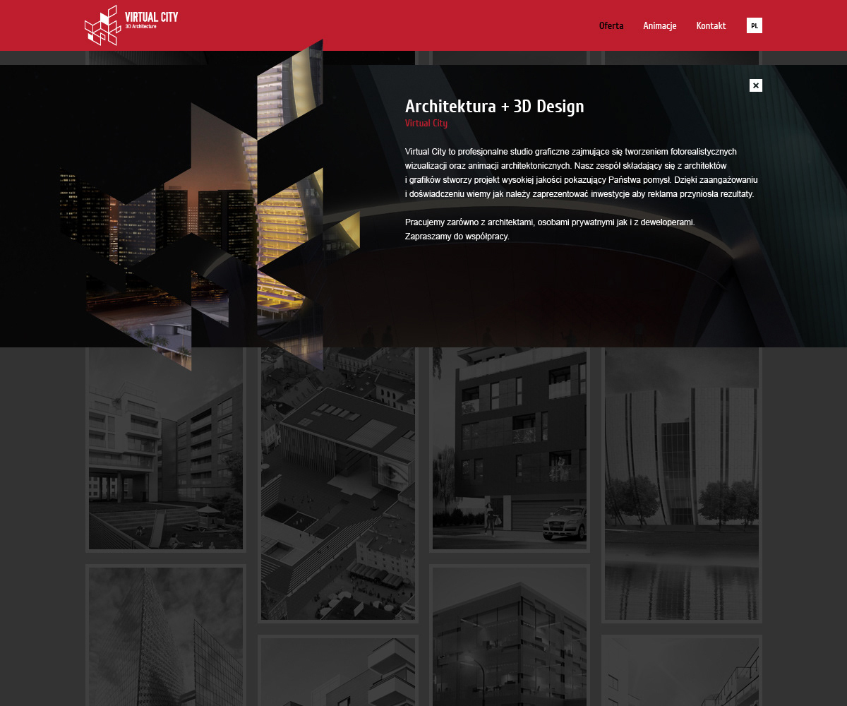 architect 3D visualisation buildings wireframe showcase city virtual city