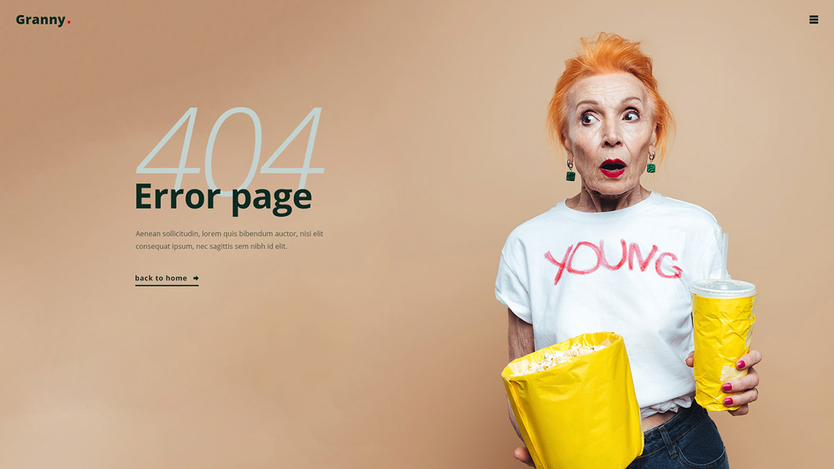 creative granny modern portfolio clean minimal agency Website wordpress bold